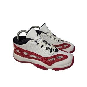 Jordan Kids Shoes, 2017 Jordan 11 Retro Low IE White & Red Sneakers, Sz 6Y